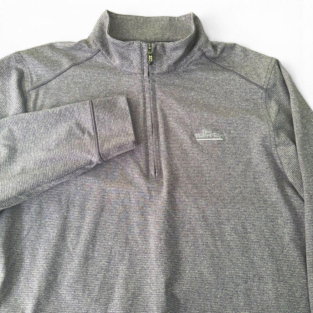 Cutter &‎ Buck Waters Edge 1/4 Zip Pullover Mens Large Purple DryTek UPF 50 Golf